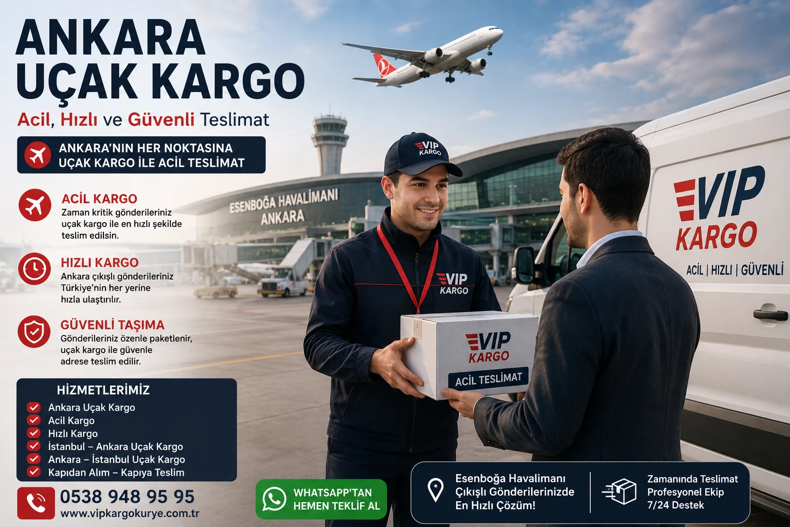 Ankara çıkışlı uçak kargo güzergahları