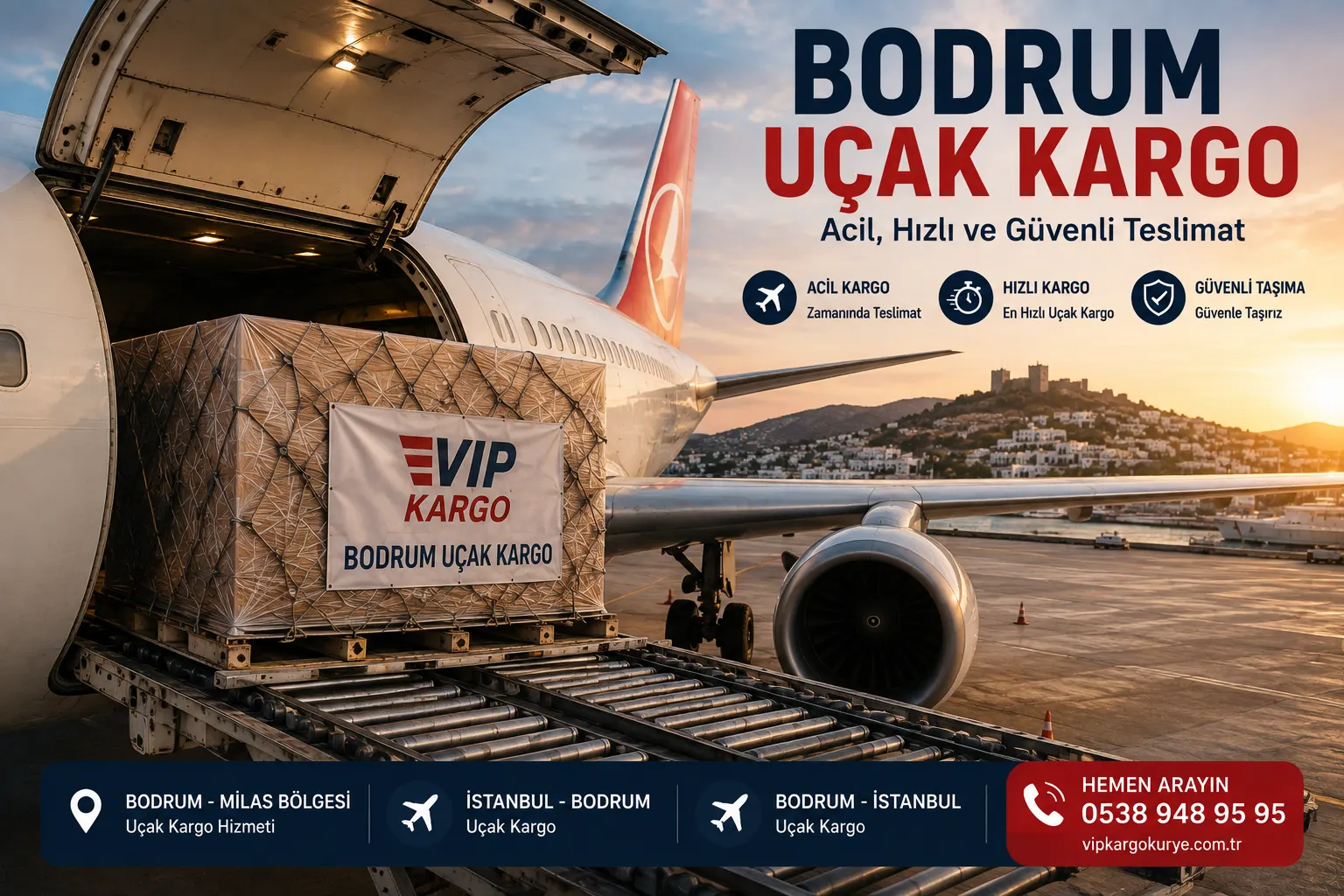 Bodrum çıkışlı uçak kargo güzergahları