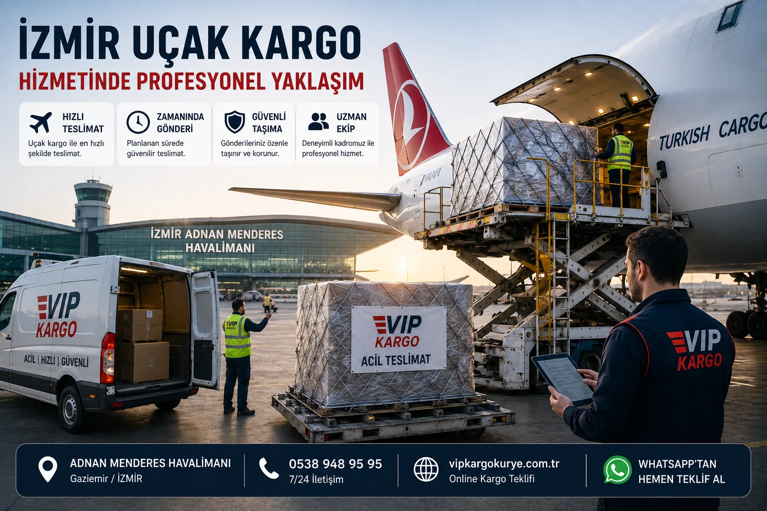 İzmir çıkışlı ve varışlı uçak kargo güzergahları